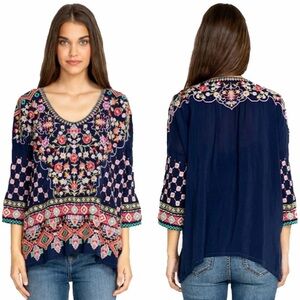 Johnny Was Embroidered Sandra Blouse, M